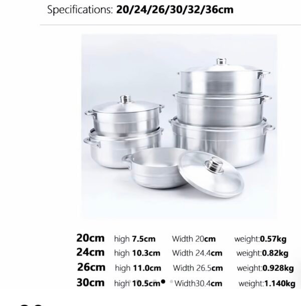 Set of Aluminum Cookware
