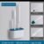 3-Piece Silicone Toilet Brush Set