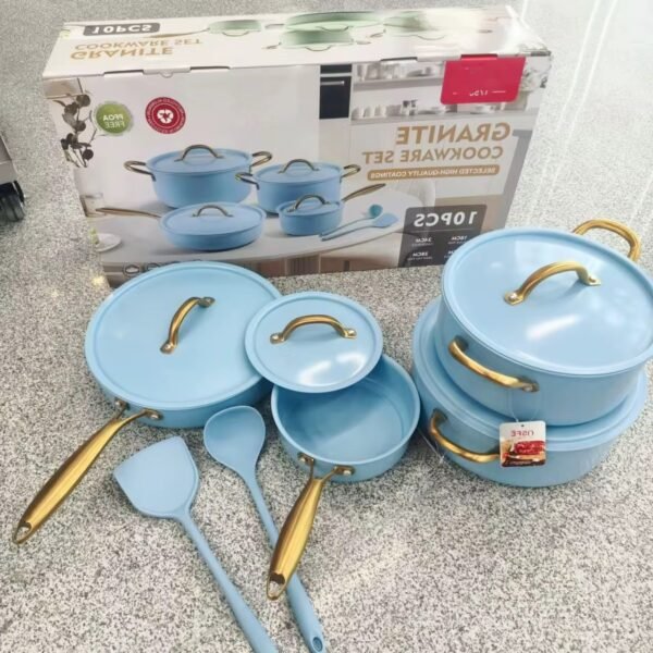 10 pcs Non Stick Cookware Set, Ceramic coating