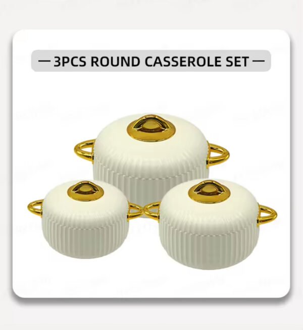 3 set of insulated food warmer, 6-8 hours hot retention