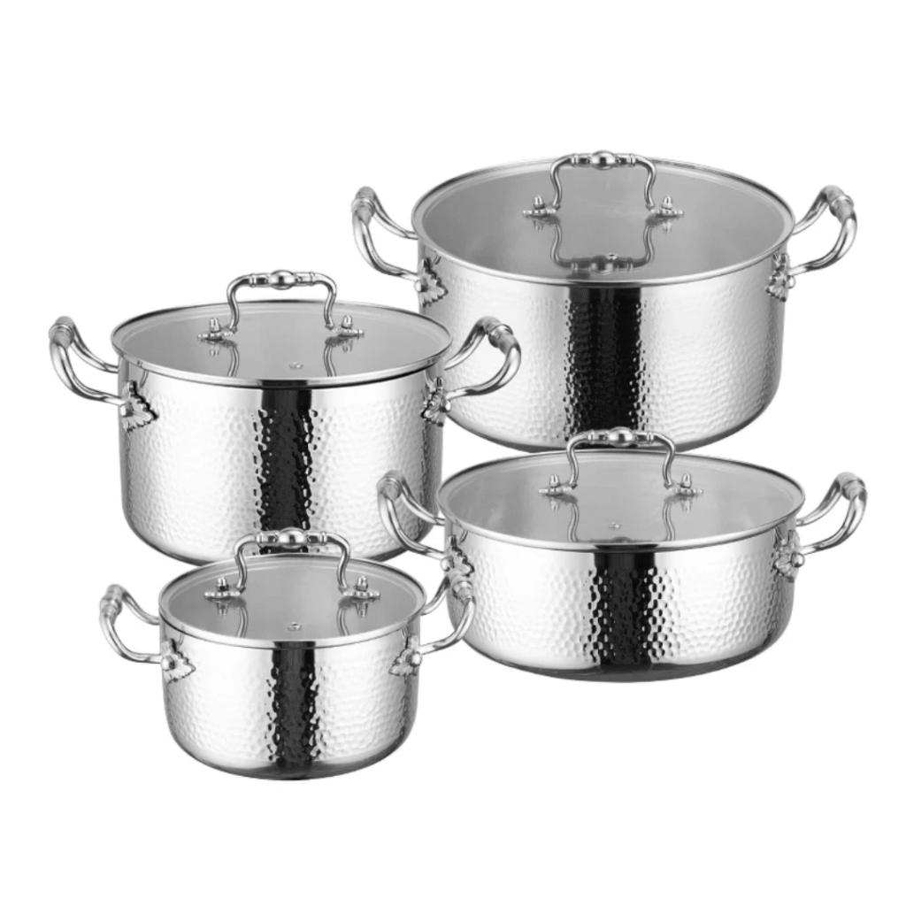 4 pcs set 18/10  Stainless Steel Cookware Set