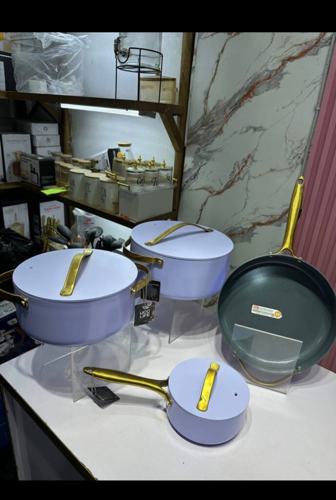 7 pcs Ucc ceramic coating non - stick cookware set, pan &pot