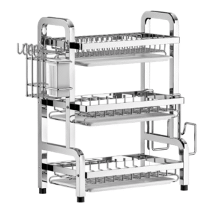 Stainless Steel 3-Tier Plate Rack