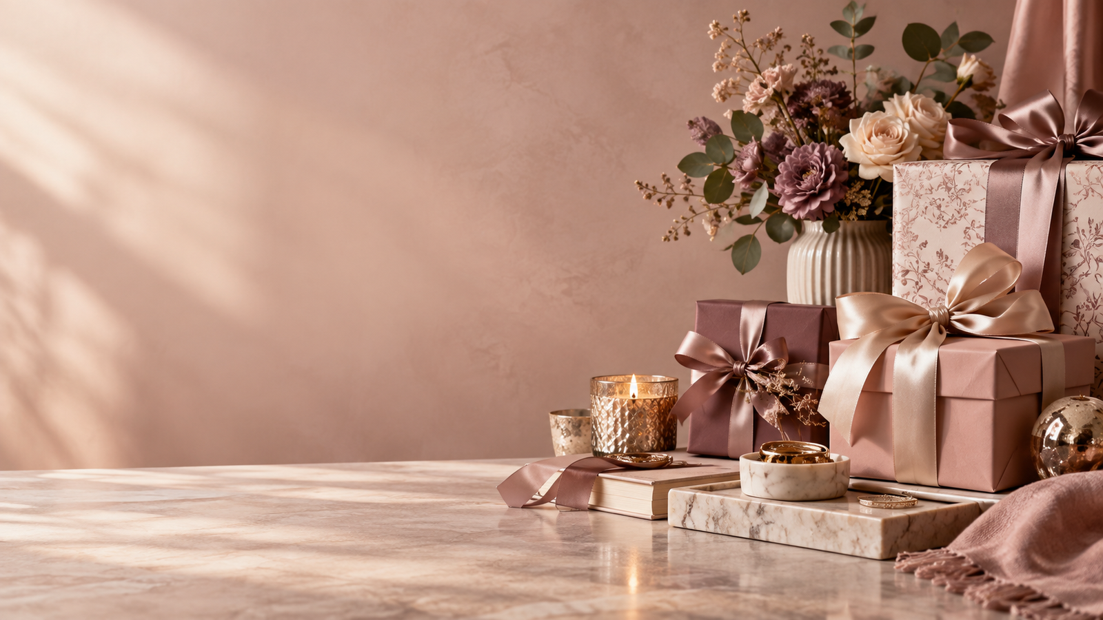 Thoughtfully wrapped gifts and practical home gift ideas