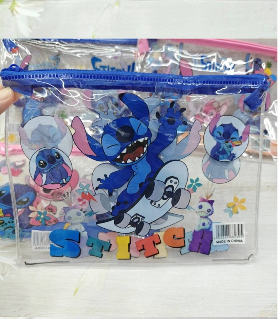 10 Pieces PVC Cartoon Multipurpose Zipper Pouch